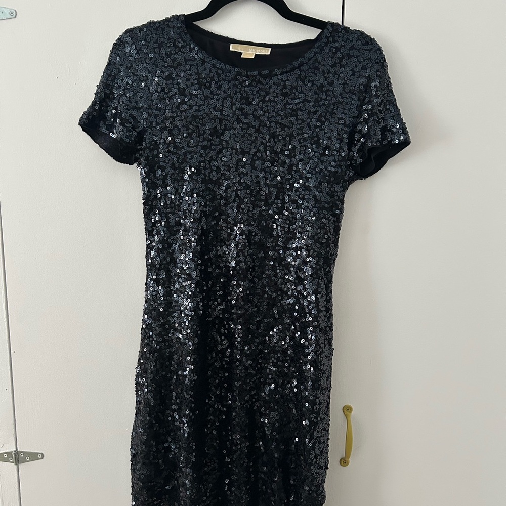 Michael Kors Navy Sequin Dress